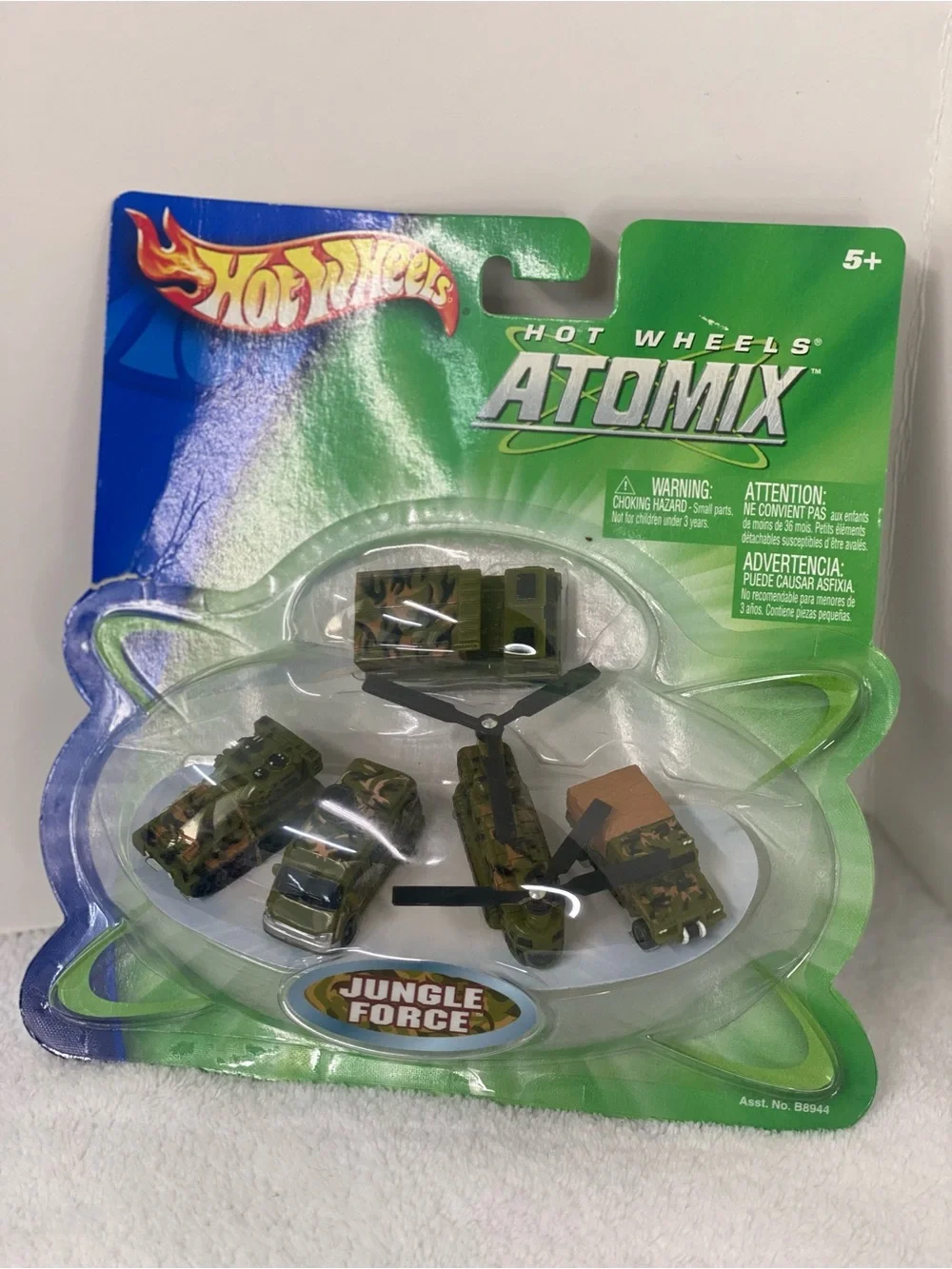 Hot Wheels Atomix Jungle Force Camouflage Military Vehicle Set Five Camouflage
